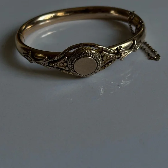 Unique Vintage Austin&Stones Gold filled- plated Hinged Bangle Bracelet 1907ss - Picture 13 of 14